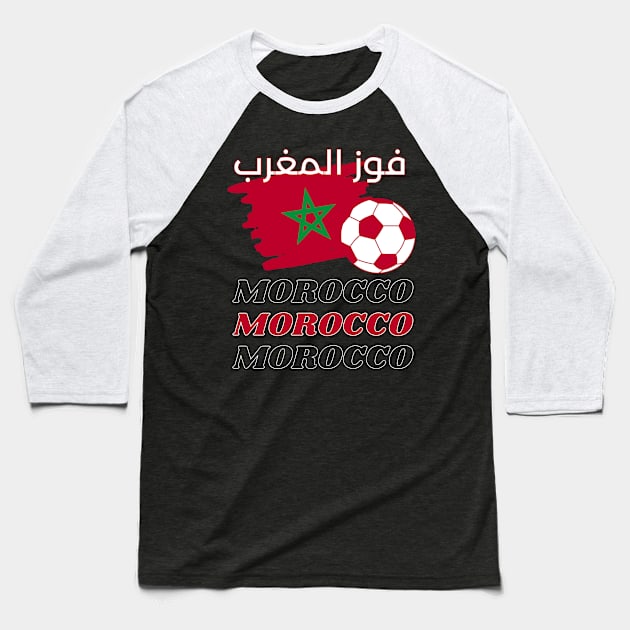 Morocco Qatar World Cup 2022 Baseball T-Shirt by Ashley-Bee